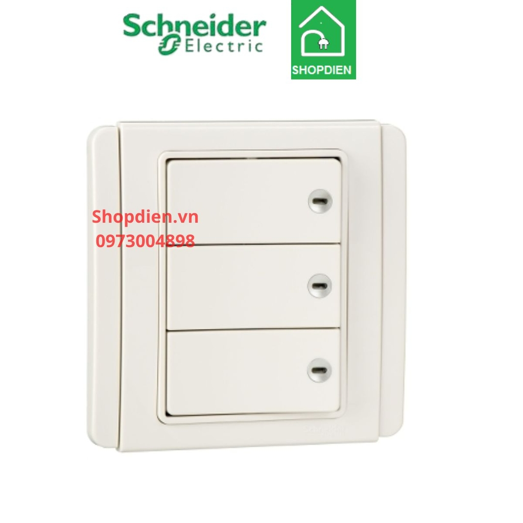 Công tắc ba 2 chiều Schneider NEO E3033H2_EWWW_G19 Màu trắng LED