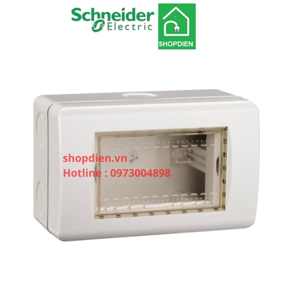 Mặt che ổ cắm chống thấm nước IP55 gắn nổi Sflexi Schneider F3223HSMR_WE_G19