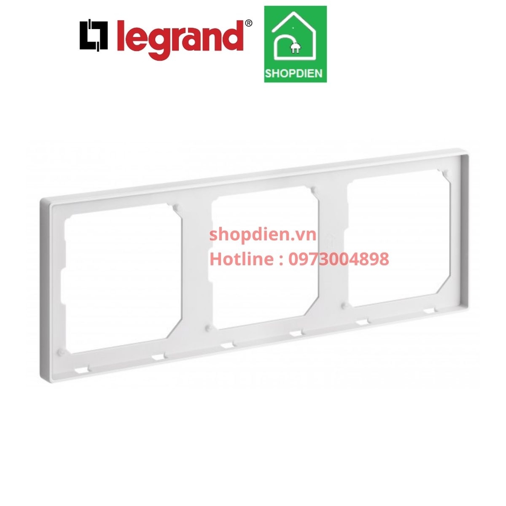 Khung ba / 3 gang frame Galion Legrand màu trắng 282473