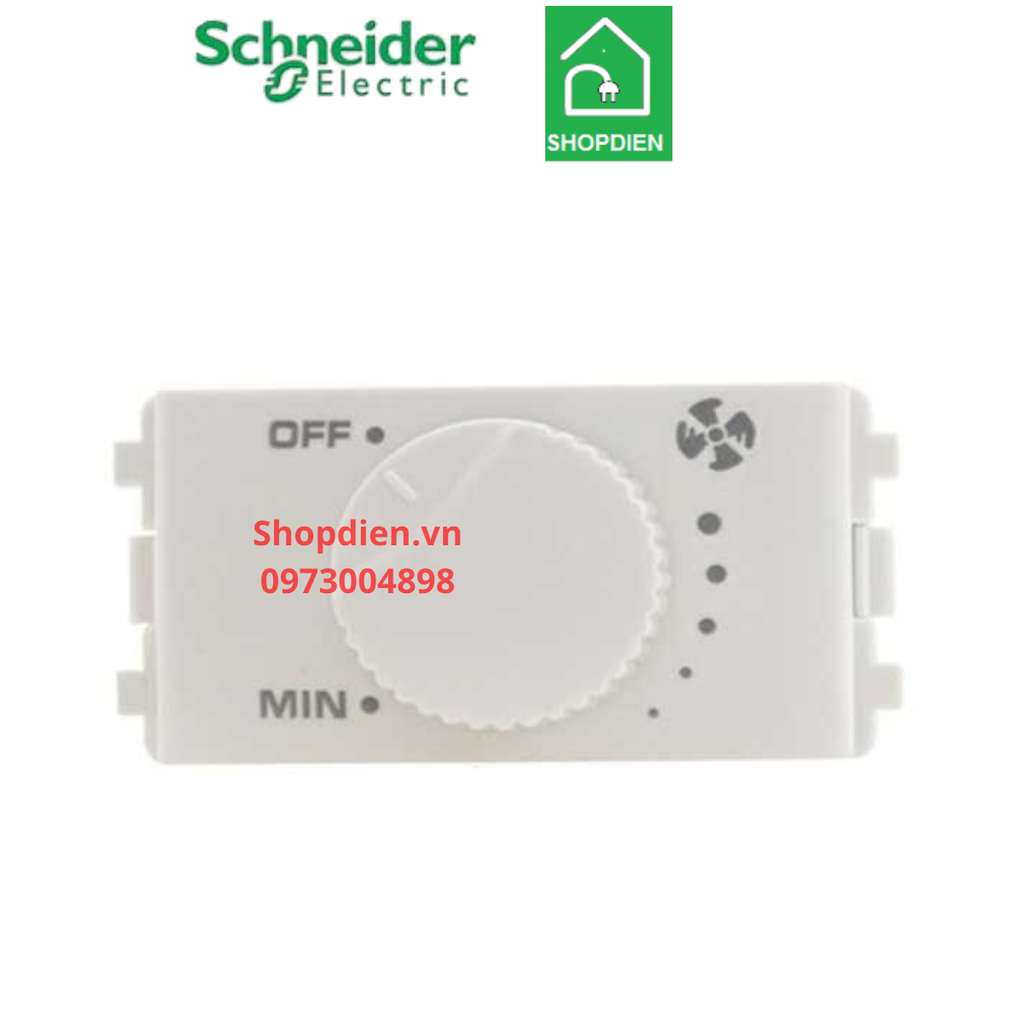3031V400FM_K_WE Schneider Chiết áp điều chỉnh tốc độ quạt ZENCELO A màu trắng