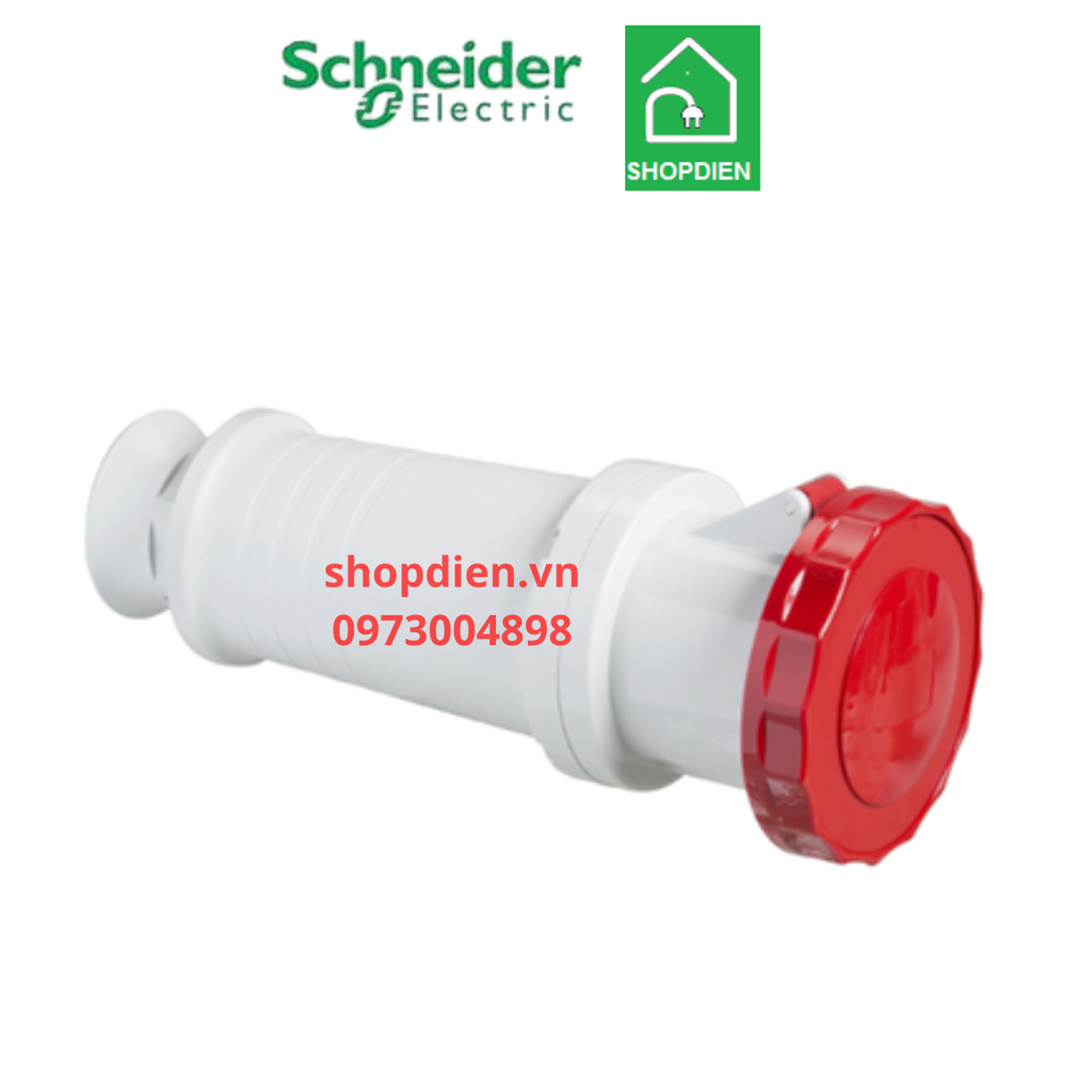 Ổ cắm công nghiệp loại nối di động 5P ( 4P+E) 125A IP67 Schneider 81495