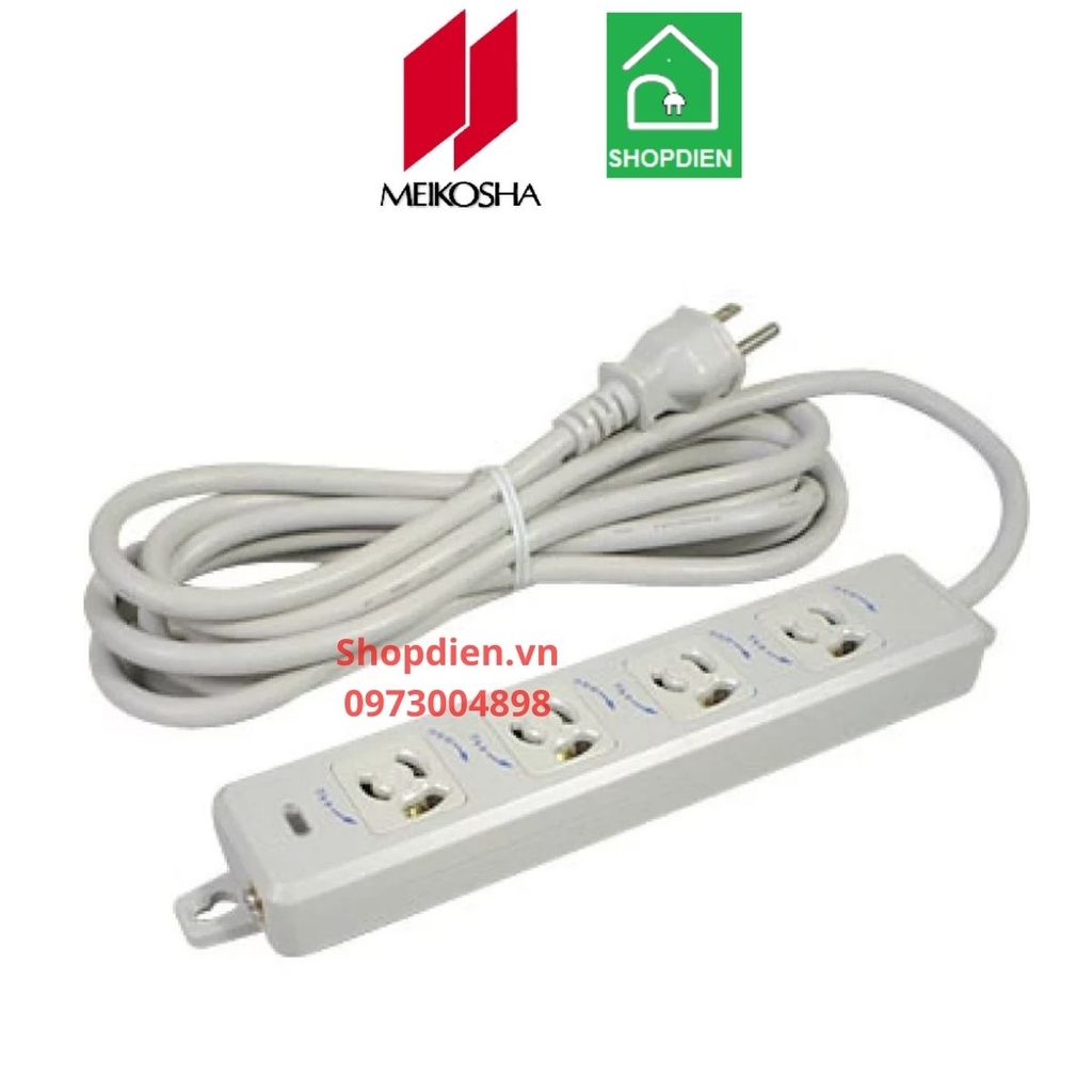 MR7904TJ3 Meikosha Ổ cắm có dây kéo dài 2P+E 15A 125VAC