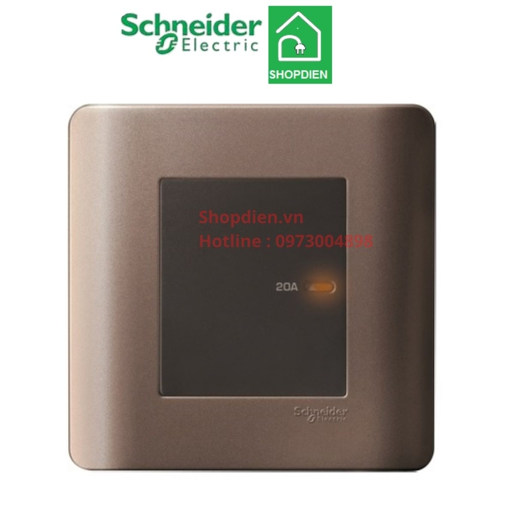 Công tắc 2 cực 20A  bình nóng lạnh Schneider Zencelo E8431D20_SZ_G19 màu đồng