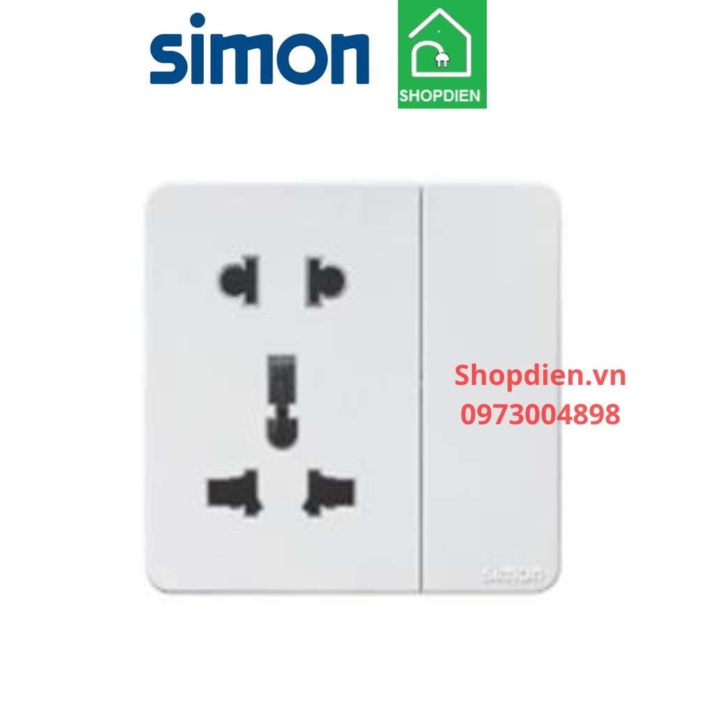 Bộ ổ cắm và công tắc SIMON K3 màu trắng 571080