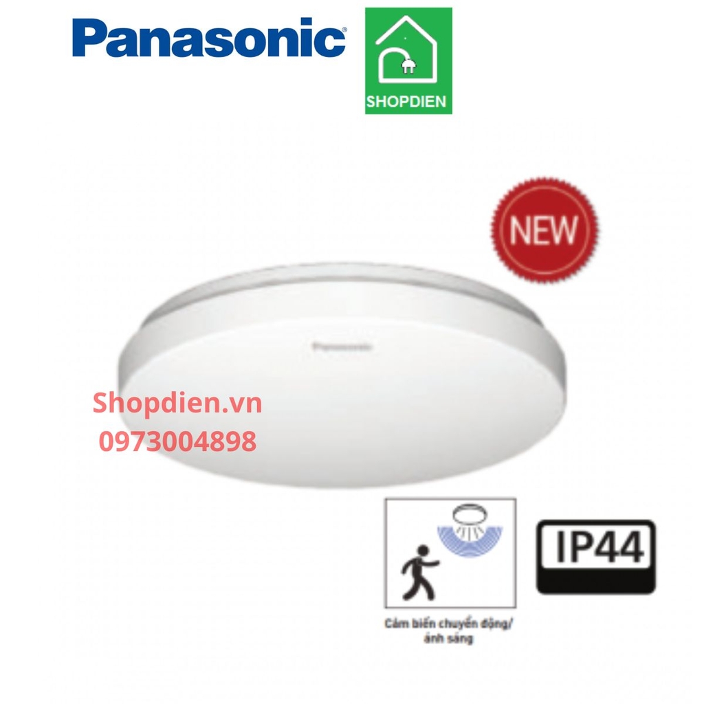 Đèn ốp trần tròn cảm biến chống ẩm 18W D370 Panasonic HHGXQ242688 as trung tính 4000K