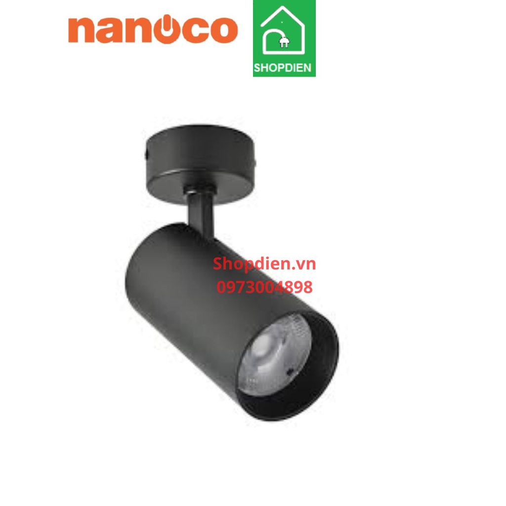 NTRS204B Nanoco Đèn rọi ngồi 20W Vỏ đen Track Light as trung tính 4000k