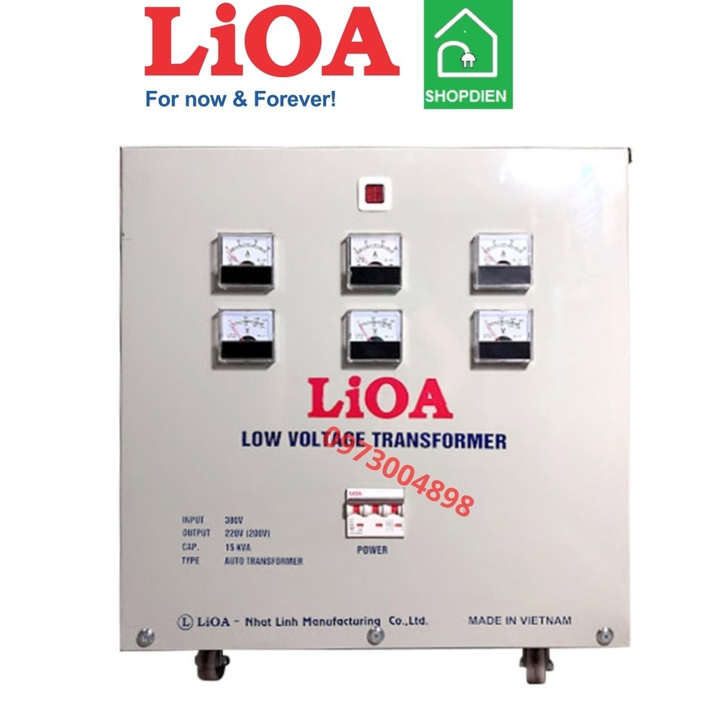3K151M2YH5YT LIOA Biến áp đổi nguồn 3 pha 15KVA tự ngẫu
