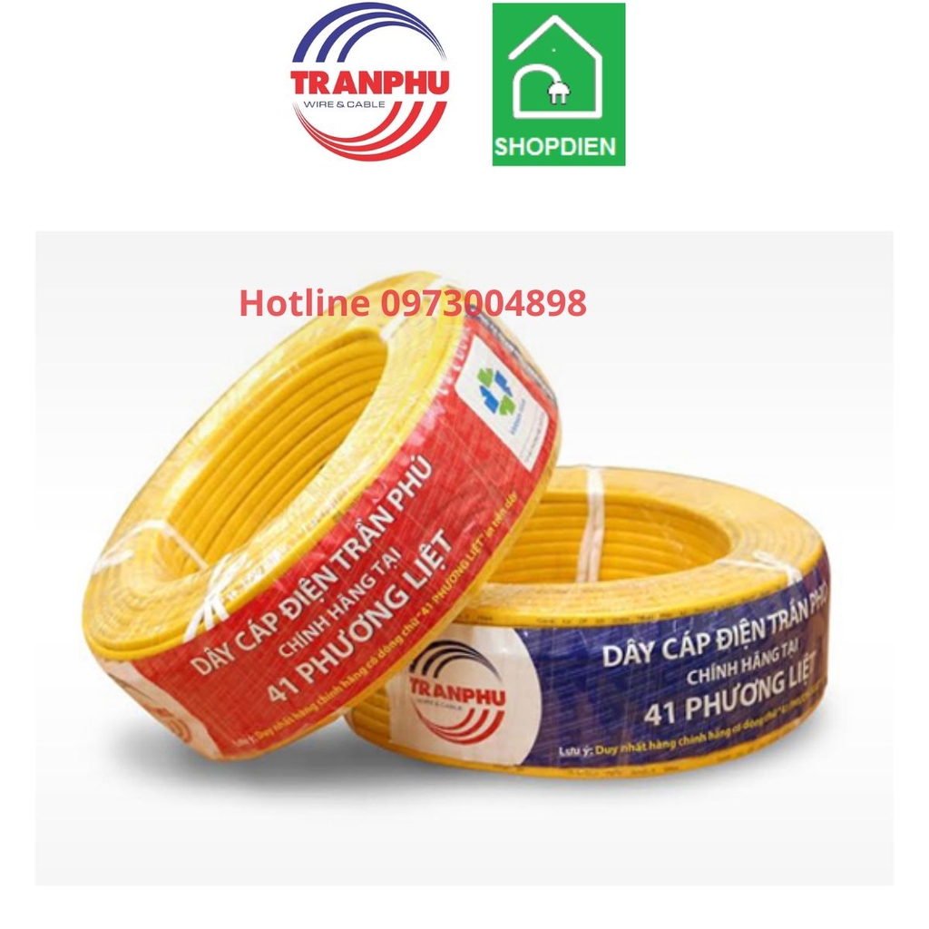 Dây đôi dẹt ovan CVV Cu/PVC/PVC 2x2.5mm2 Trần Phú 41 PHương Liệt