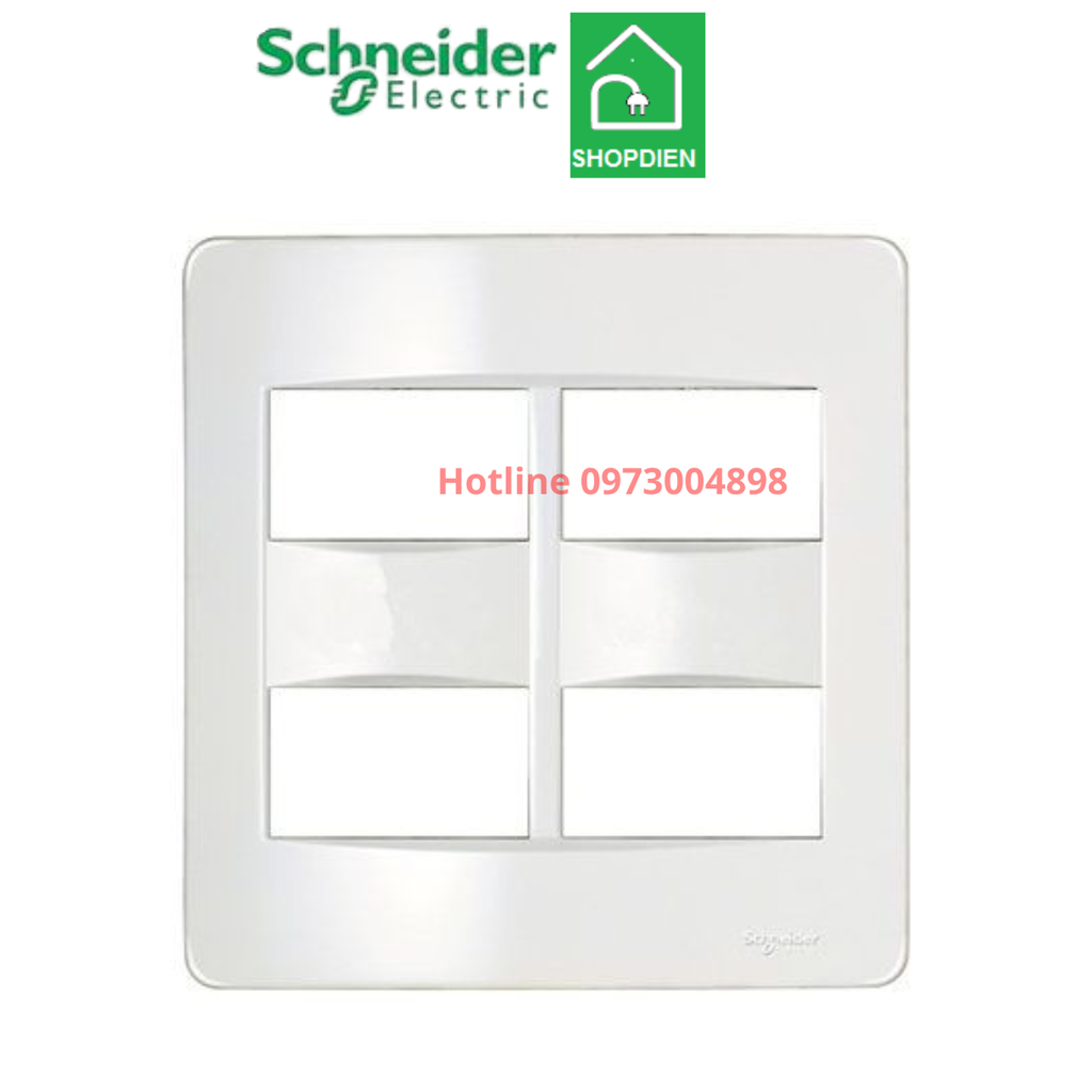 A3004T2_WE_G19 Schneider Mặt 4 thiết bị Concept