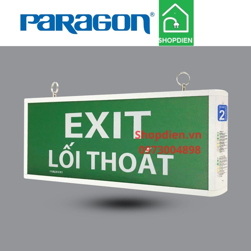 Đèn thoát hiểm sự cố EXIT 2 mặt Paragon-PEXF23SC-G2