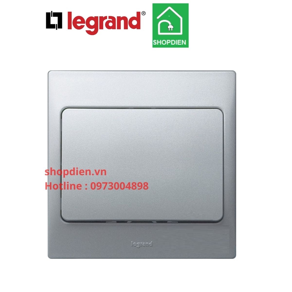 Công tắc đơn trung gian Mallia Legrand màu bạc Silver-283008