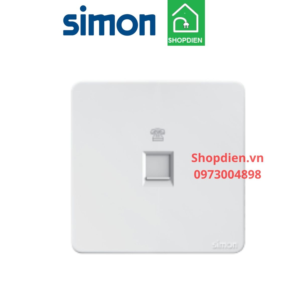 Bộ ổ cắm điện thoại SIMON K3 màu trắng 575214