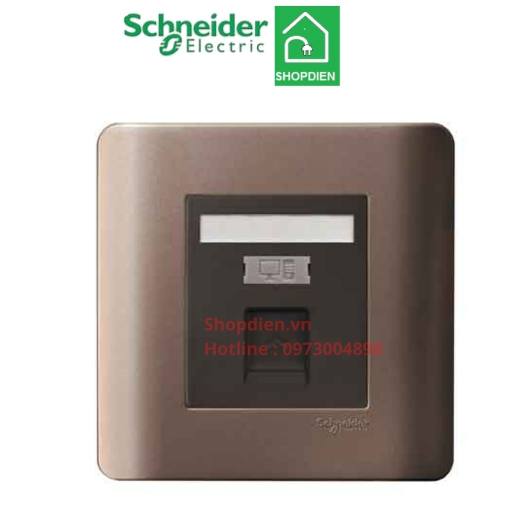 Ổ cắm mạng cat5e Schneider ZENCELO E8431RJS_5_SZ_G19 màu đồng