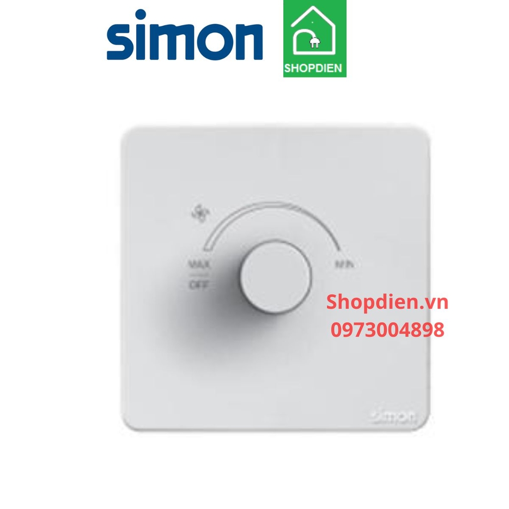 Bộ chiết áp quạt SIMON K3 màu trắng Dimmer 57E201