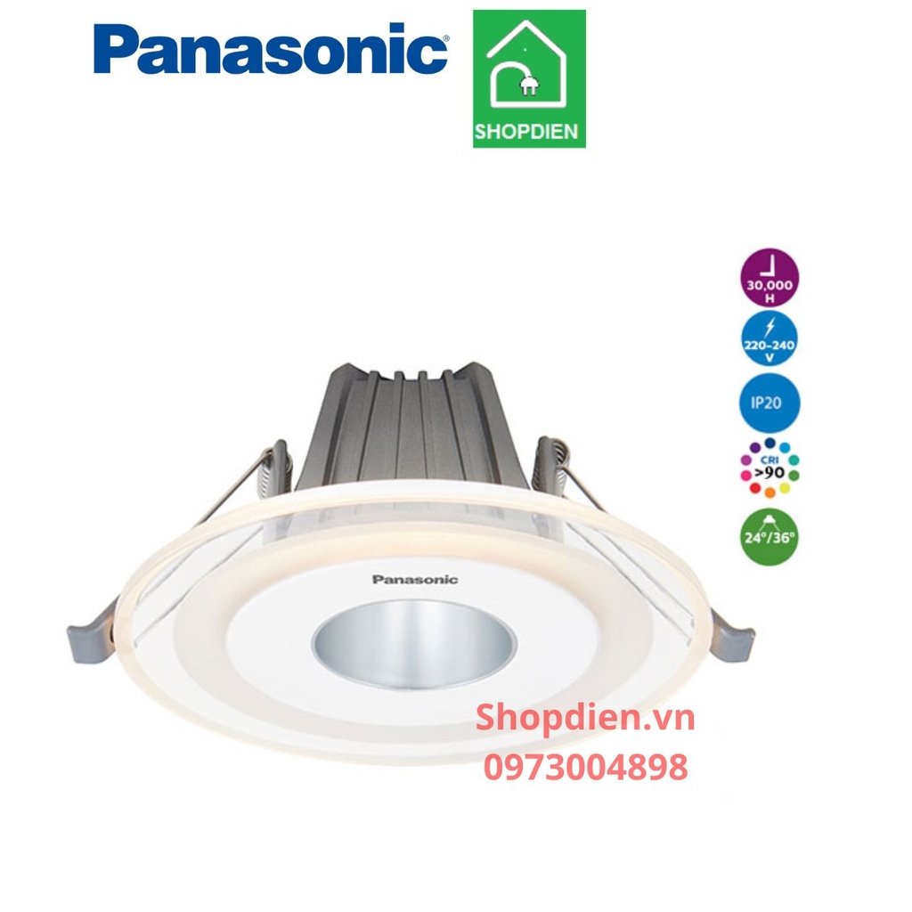 Đèn downlight âm trần 13W D90mm Panasonc NNNC7616288  viền lớn GLP series