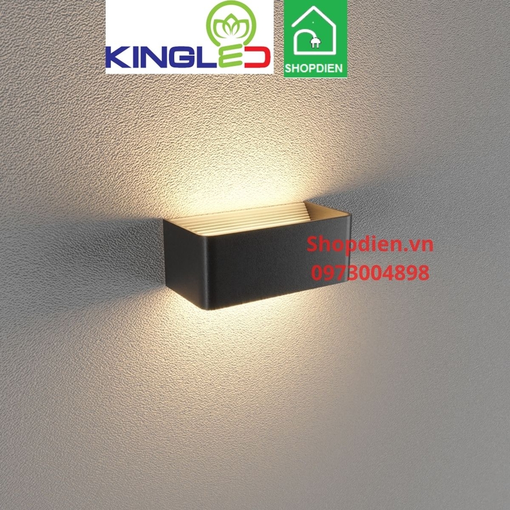 Đèn gắn tường hắt 2 5W KINGLED LWA9011-2-BK / LWA9011-2-WH  vỏ trắng / đen