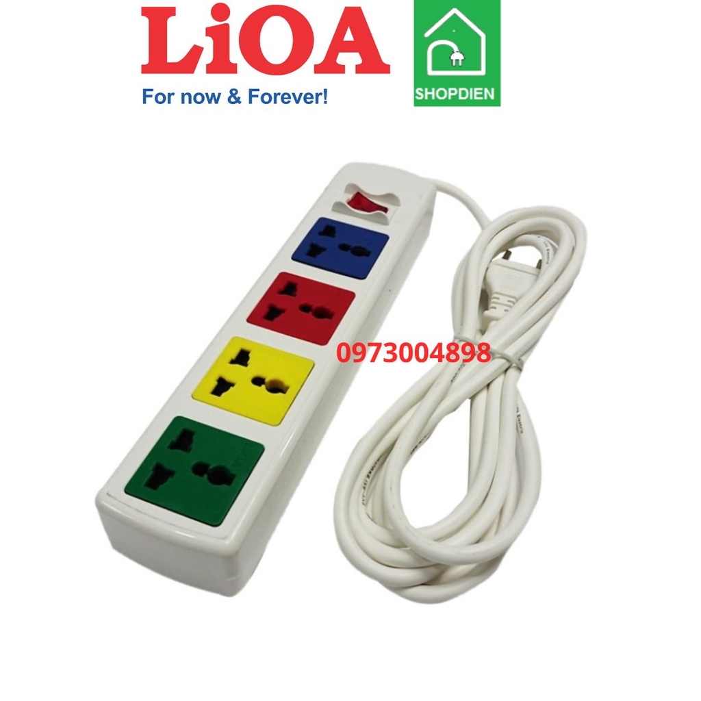 4D32WN LIOA Ổ cắm kéo dài 4 cổng đa năng 2500W 3m