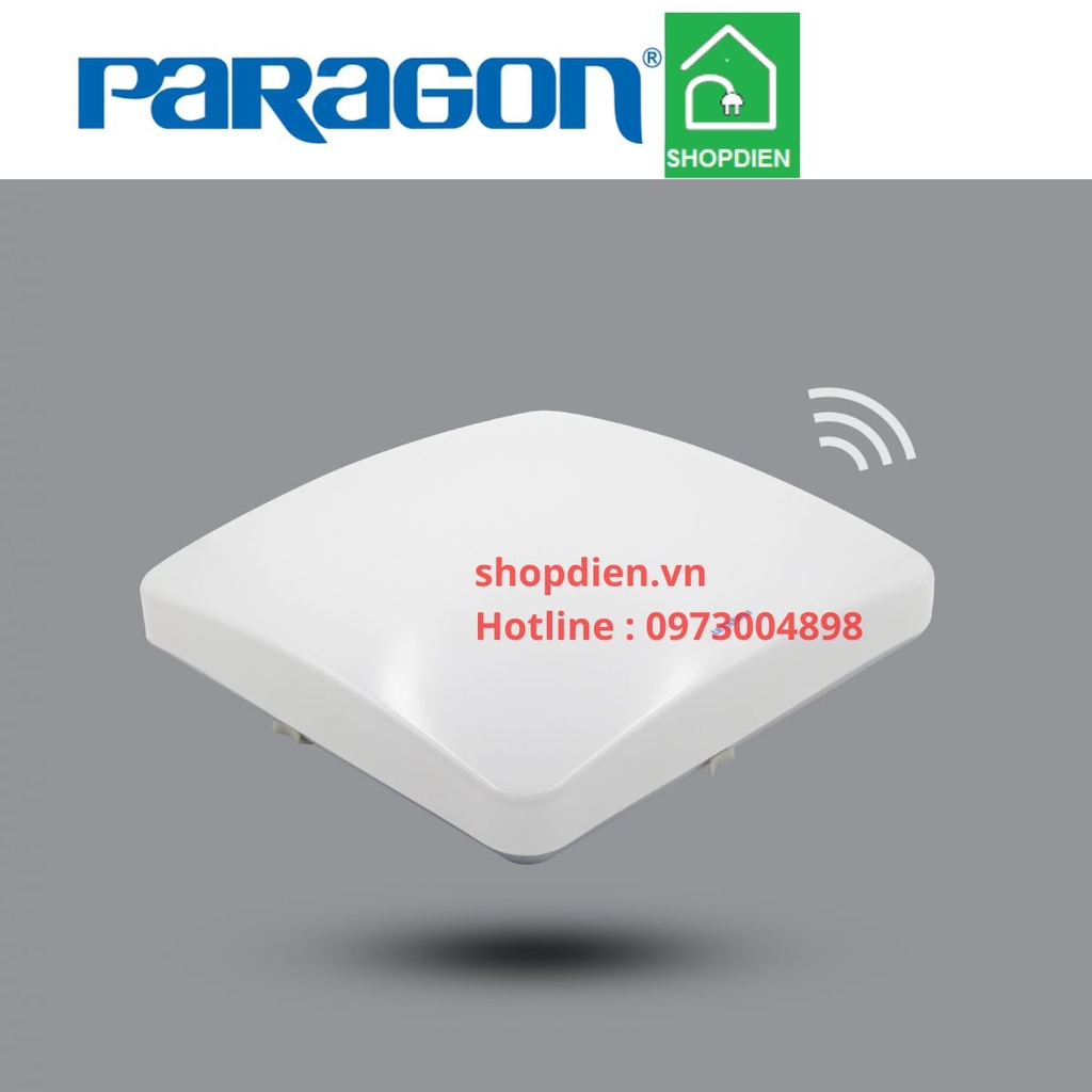 Đèn ốp nổi trần vuông cảm biến 18W D370 Paragon PLCK370L18/SS