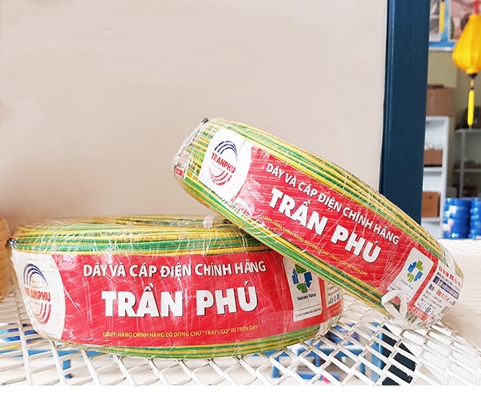 Dây đơn tiếp địa Cu/PVC 1x0.75mm2 Trần Phú 41 Phương Liệt Vcm