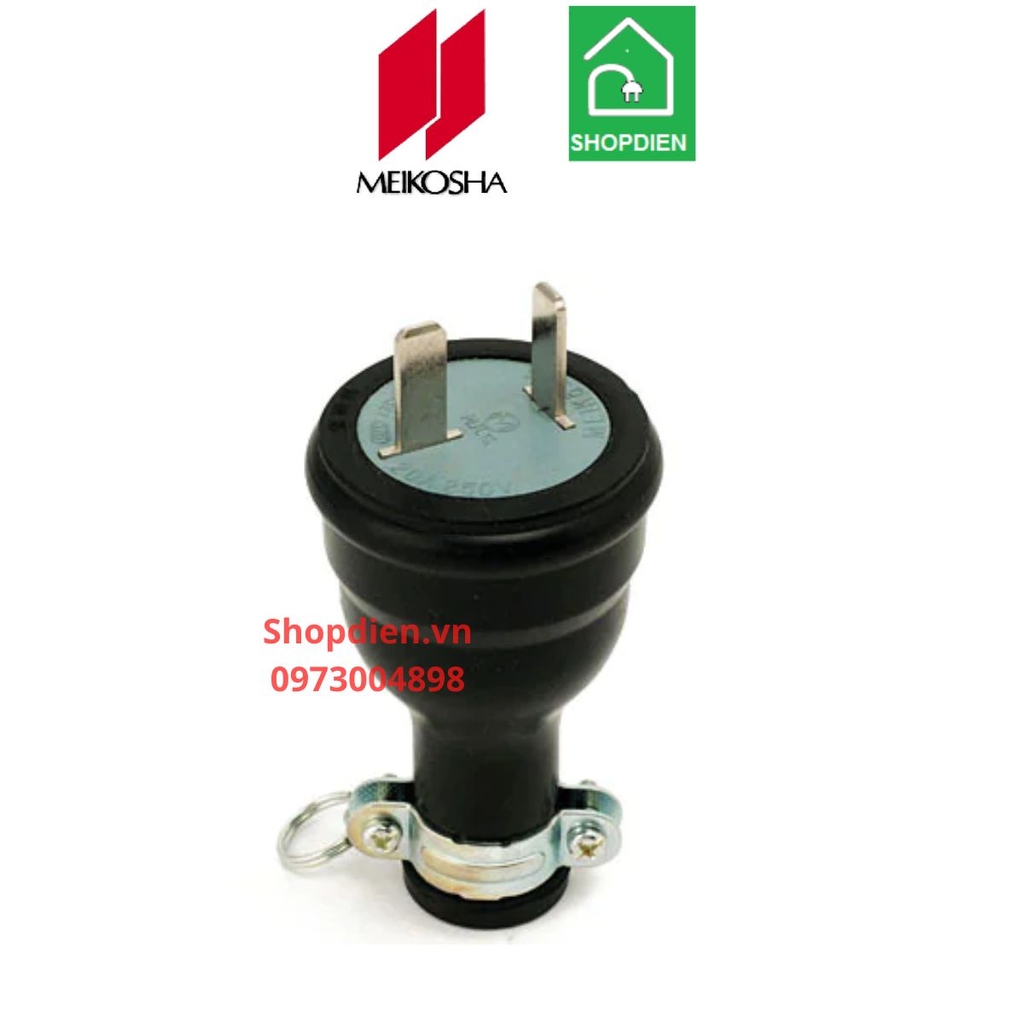 Phích cắm cao su 2P 20A 250V Meikosha MP2512