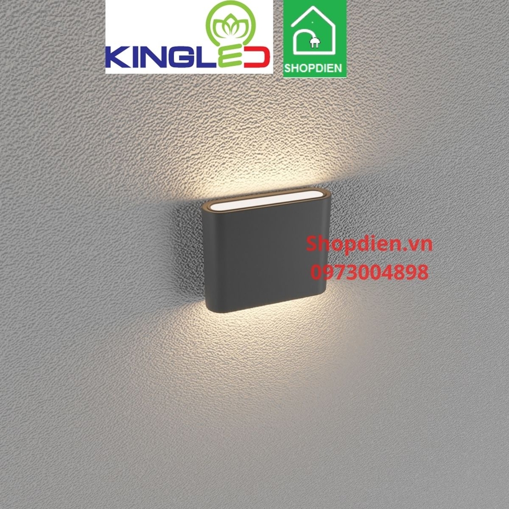 LWA8011-S KINGLED Đèn tường hắt 2 đầu ngoài nhà 8W