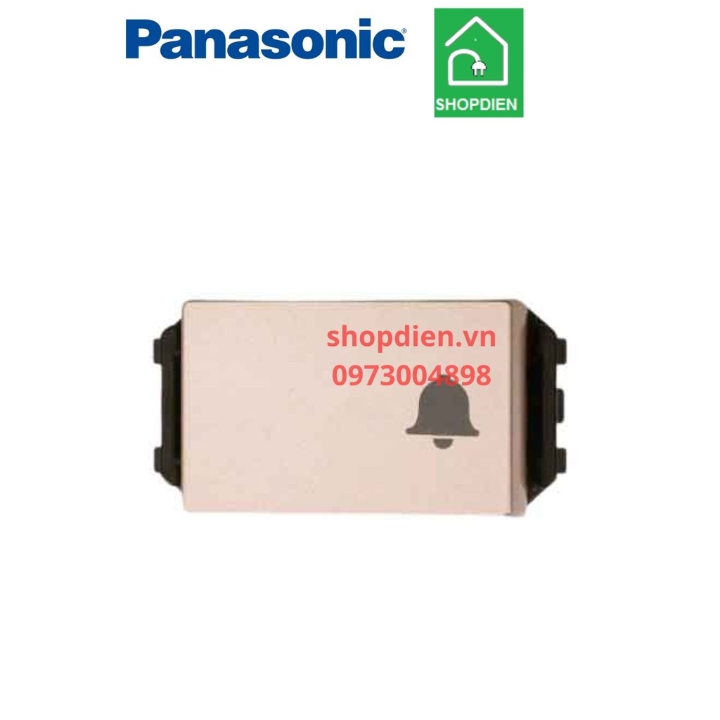 Nút nhấn chuông cửa màu vàng ánh kim / Door bell push button 10A Halumie Panasonic - WEVH5401-011MYZ