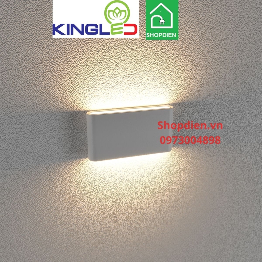 LWA8011-M KINGLED Đèn gắn tường hắt 2 đầu ngoài nhà 12W