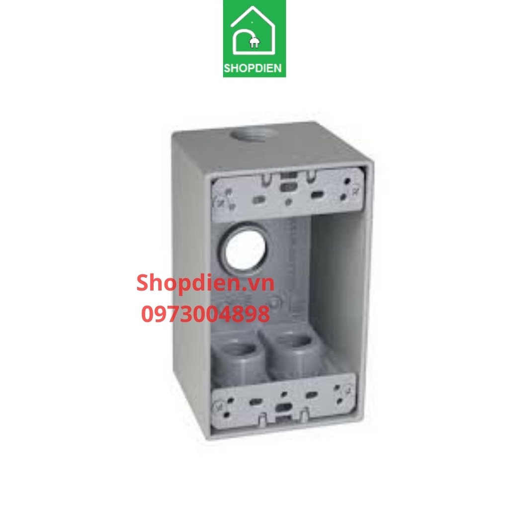 Hộp đế nổi kim loại chữ nhật 4 lỗ- Surface steel box-HNA40xx