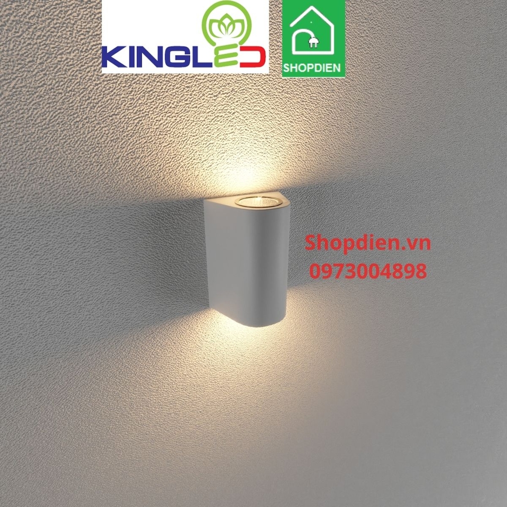 LWA0148B KINGLED Đèn gắn tường rọi 2 đầu ngoài trời 2x6W