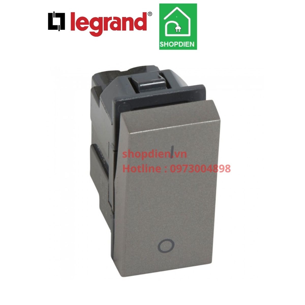 572513 Legrand Công tắc 1 cực 20A Arteor màu ghi xám magnesium