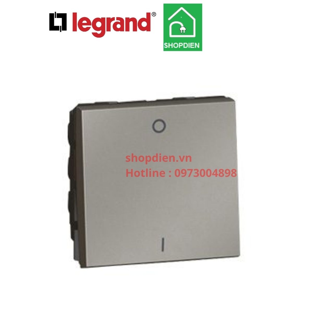 572546 Legrand Công tắc 1 cực 20A Arteor màu ghi xám magnesium size 2M