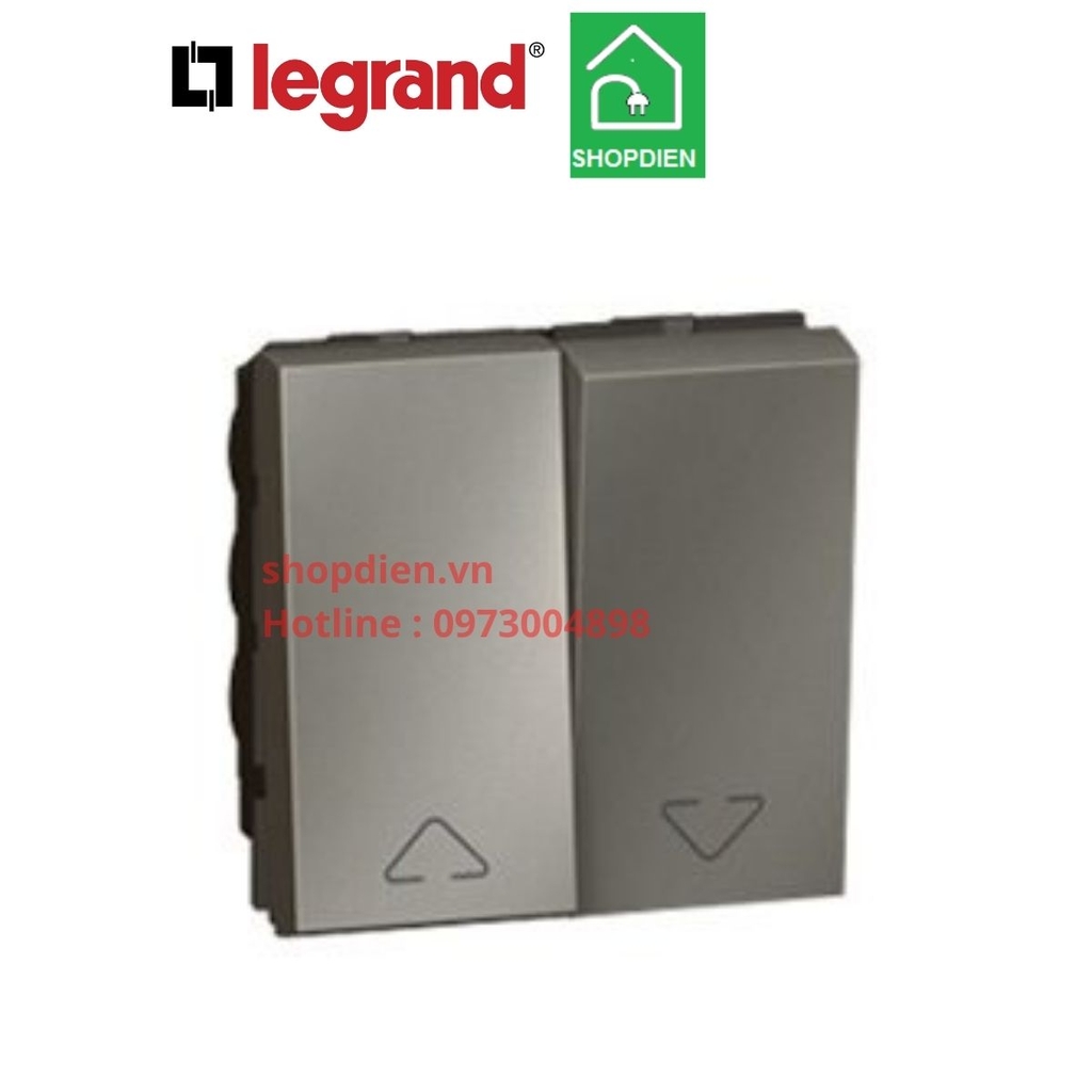 572719 Legrand Công tắc điều khiển rèm Arteor màu ghi xám magnesium