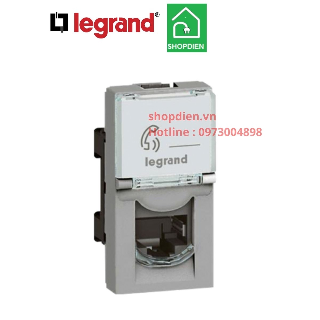 Ổ cắm điện thoại RJ11 Legrand Arteor 572800 màu ghi xám magnesium