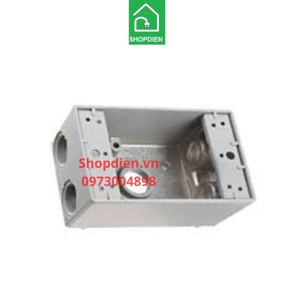 Hộp đế nổi kim loại chữ nhật 5 lỗ- Surface steel box-HNA50xx