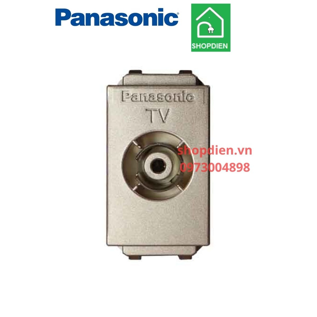 Hạt ổ cắm Tivi / Anten màu vàng ánh kim Halumie  Panasonic - WEV2501MYZ