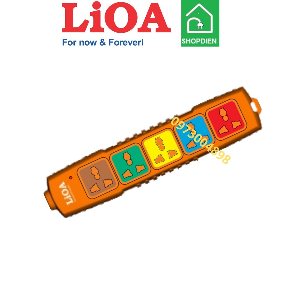 5P-3DN LIOA Ổ cắm chịu tải 5 cổng 6600W không dây có tiếp địa