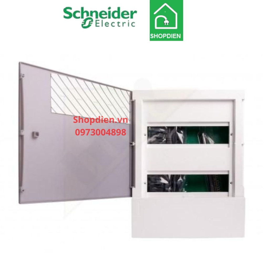 Tủ điện âm tường 24 module cửa mờ Schneider Resi9 MP MIP22212T