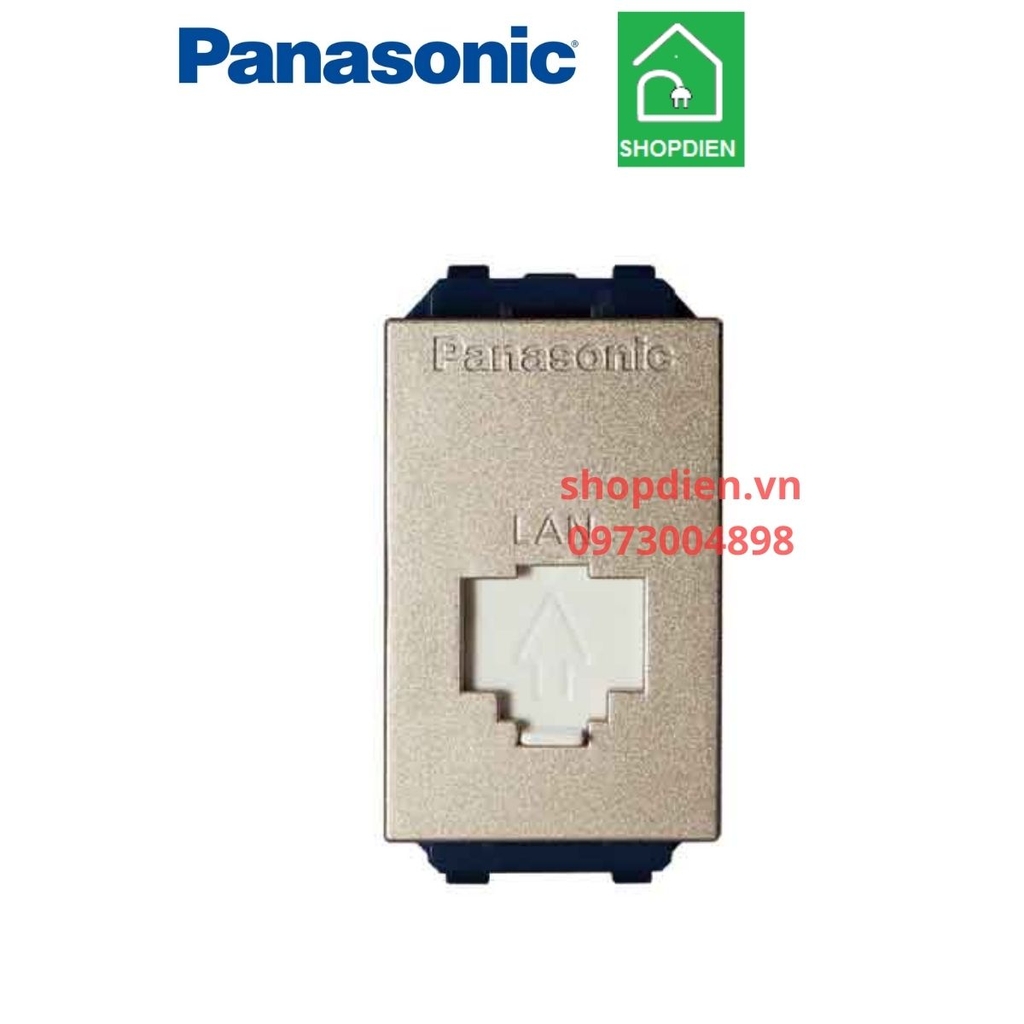 Hạt mạng intetnet LAN Cat6 màu vàng ánh kim Halumie  Panasonic - WEV2488MYZ-CAT6