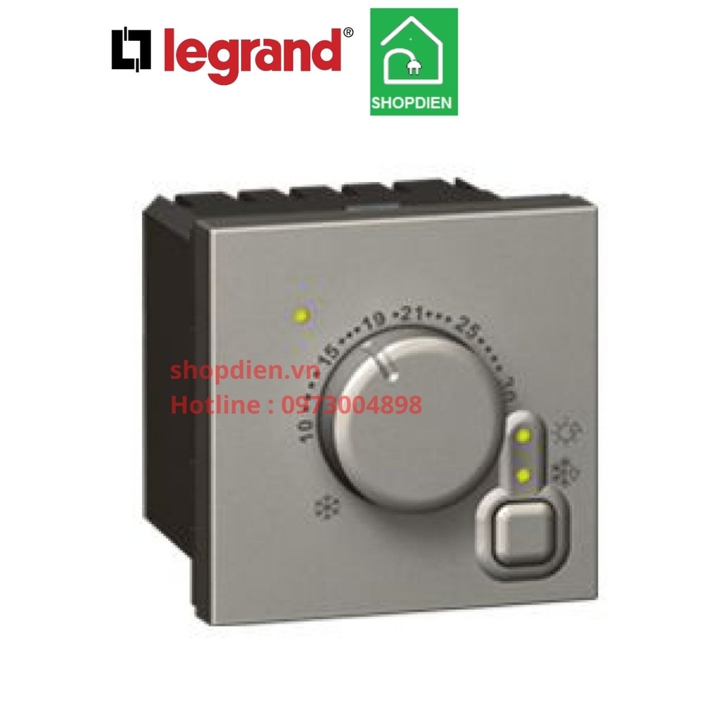 Chiết áp điều chỉnh nhiệt độ phòng Legrand Arteor 572703 màu ghi xám magnesium