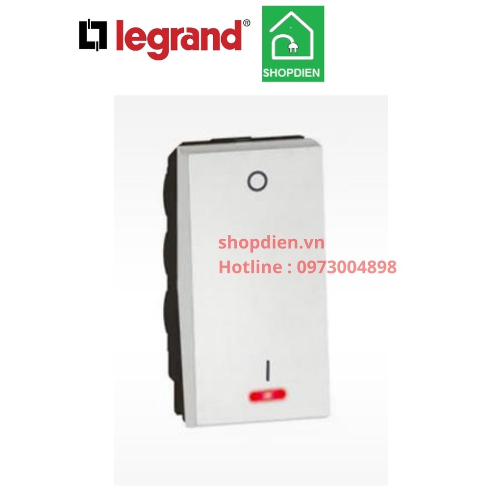 Công tắc 2 cực có đèn LED 20AX Legrand Arteor  màu trắng-572014