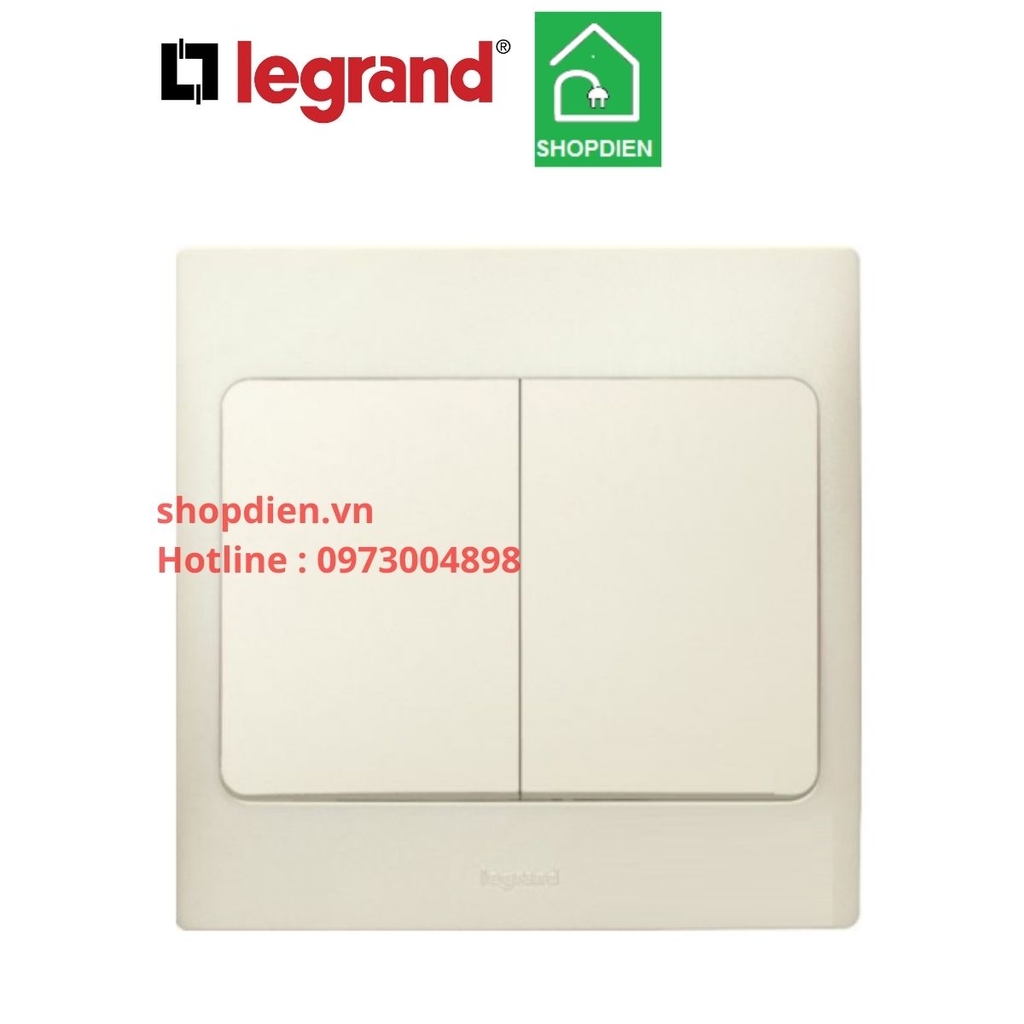 Công tắc đôi 2 chiều Mallia Legrand Màu vàng ngọc trai Pearl-283203