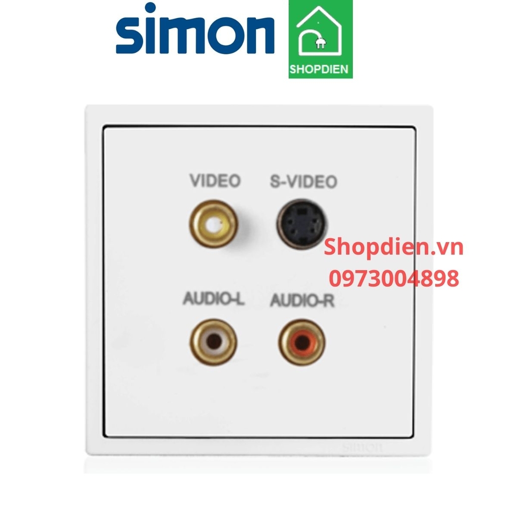 700493 SIMON i7 Ổ cắm AV-S màu trắng