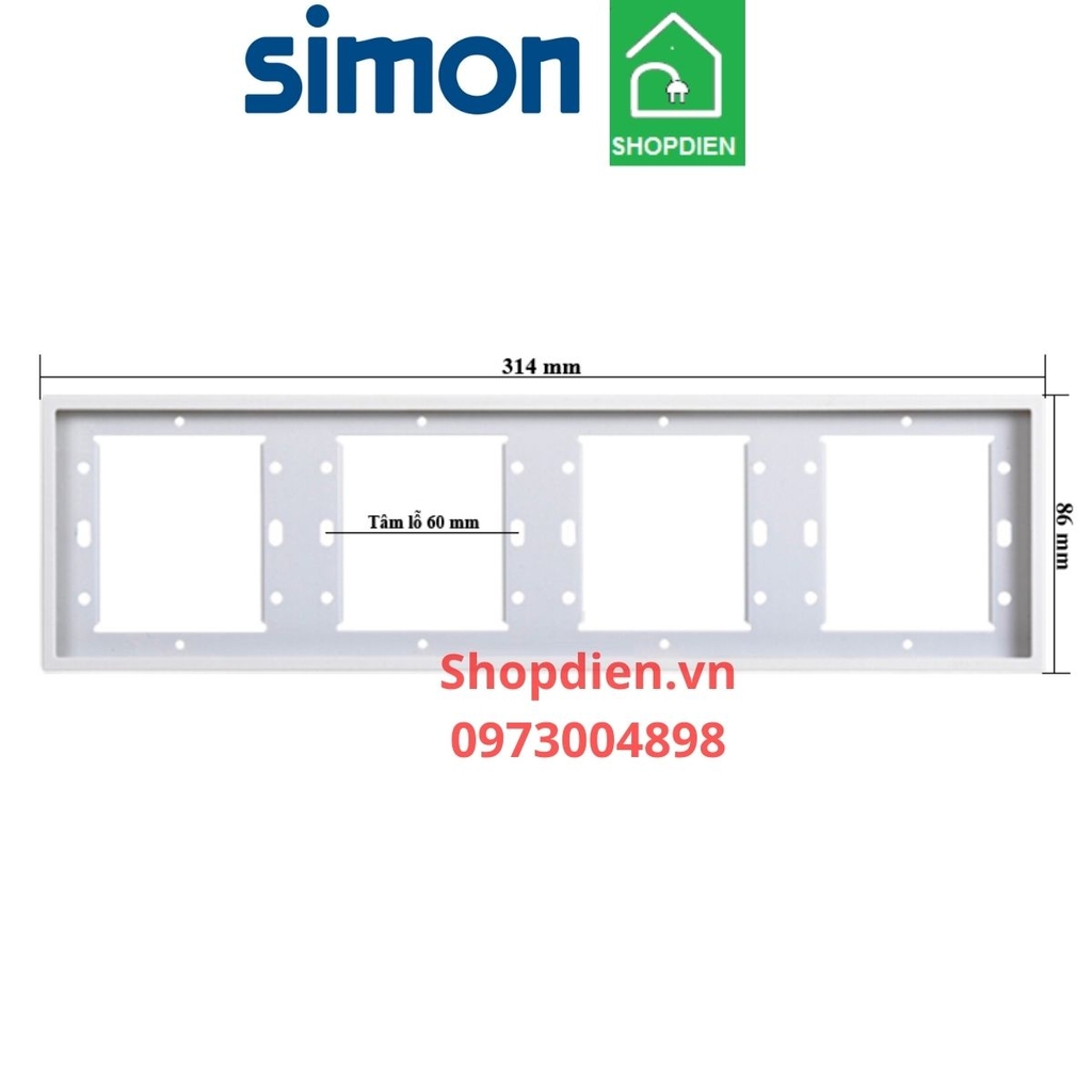 700640 SIMON i7 Khung bốn màu trắng