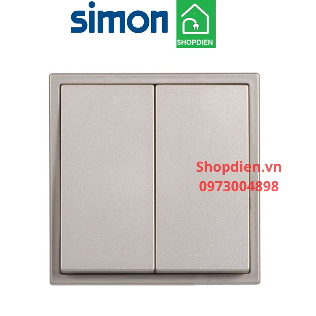701022-46 SIMON i7 Công tắc đôi 2 chiều đảo chiều màu champagne