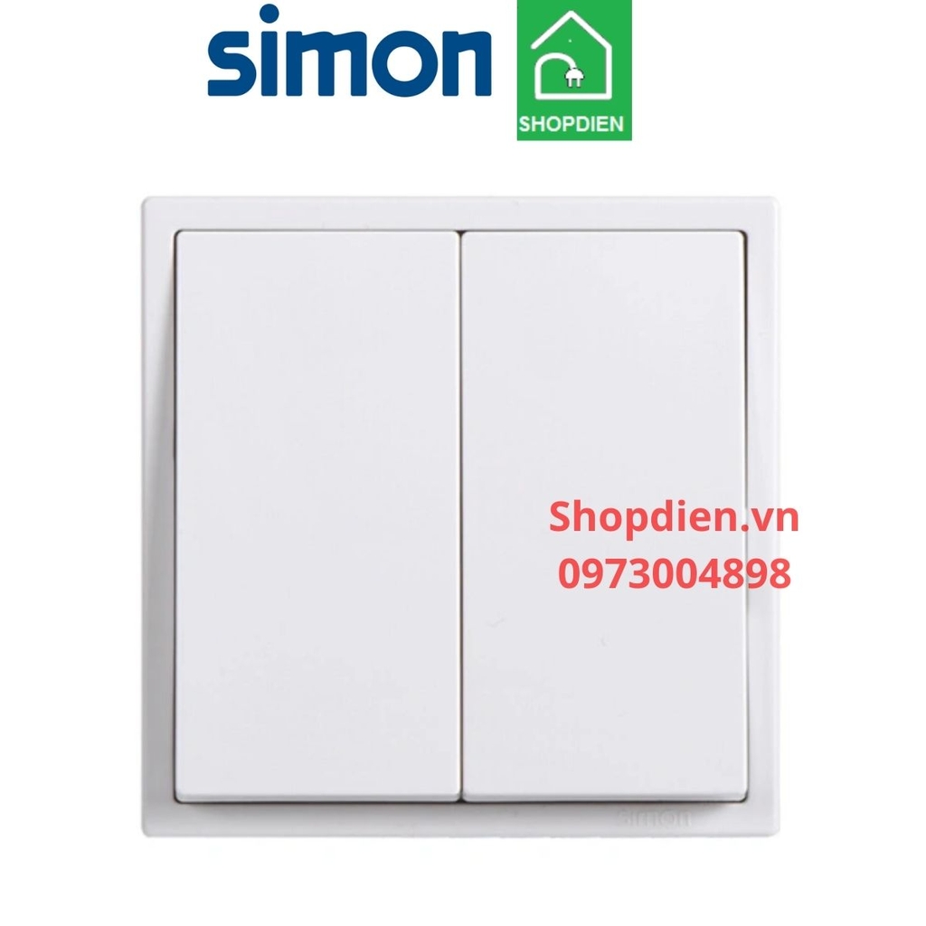 701022 SIMON i7 Công tắc đôi 2 chiều , đảo chiều cầu thang màu trắng