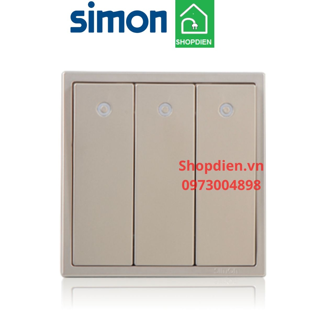 701034-46 SIMON i7 Công tắc ba 2 chiều màu champagne có LED