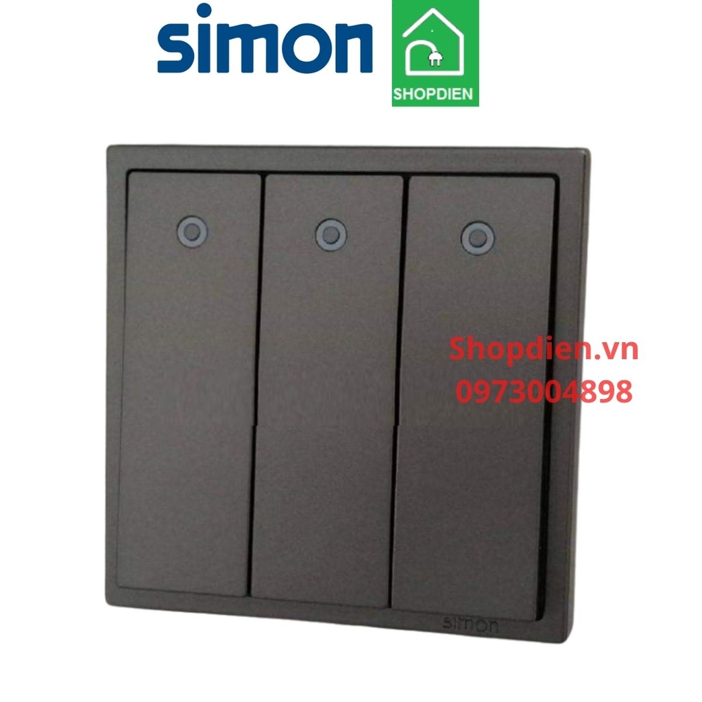 701034-61 SIMON i7 Công tắc ba 2 chiều màu ghi xám có LED