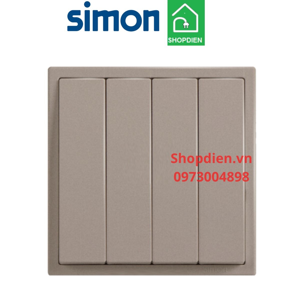 701041-46 SIMON i7 Công tắc bốn 1 chiều màu champagne