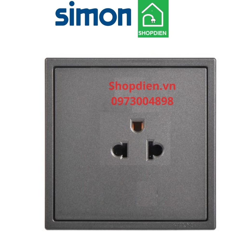 701087-61 SIMON i7 Ổ cắm đơn 3 chấu màu ghi xám