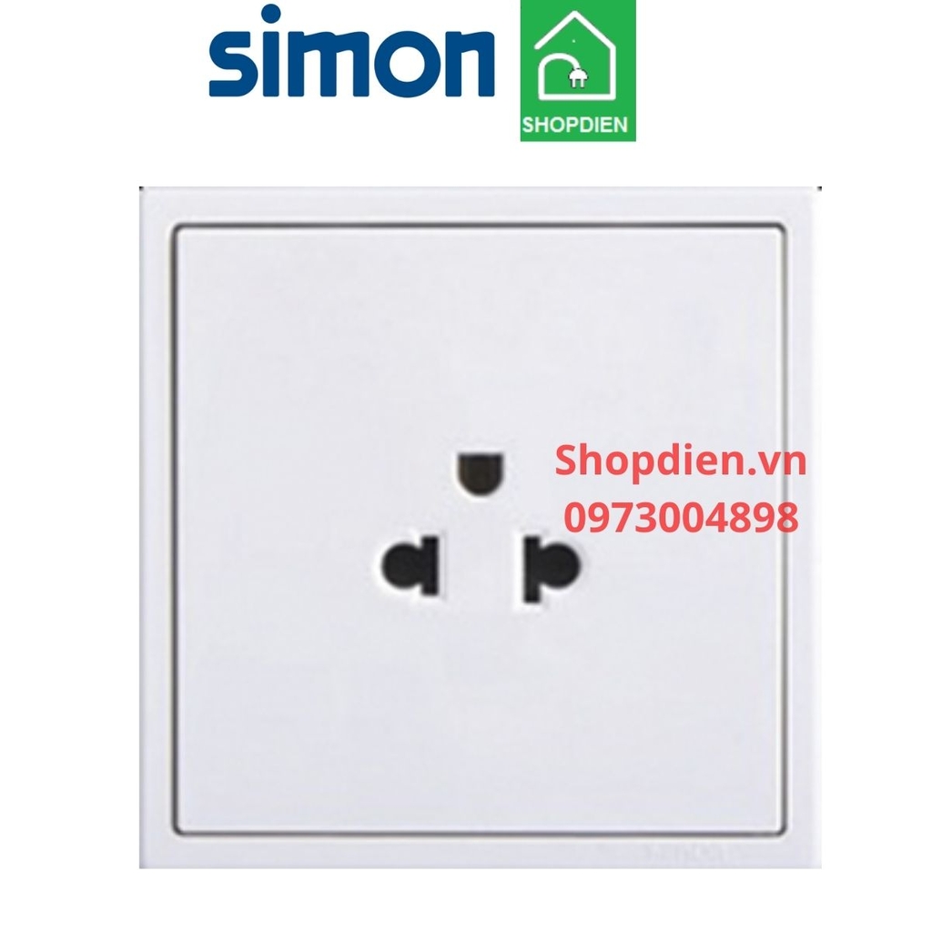 701087 SIMON i7 Ổ cắm đơn 3 chấu màu trắng